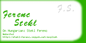 ferenc stekl business card